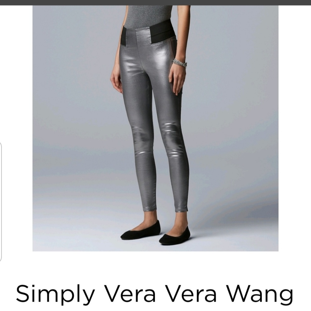 Simply Vera shinny coated denim leggings